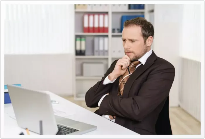 Stressed business manager