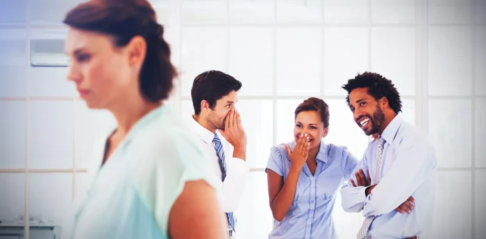Colleagues bullying a co-worker
