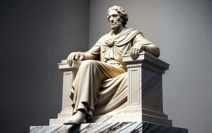 Statue of ancient stoic philosopher